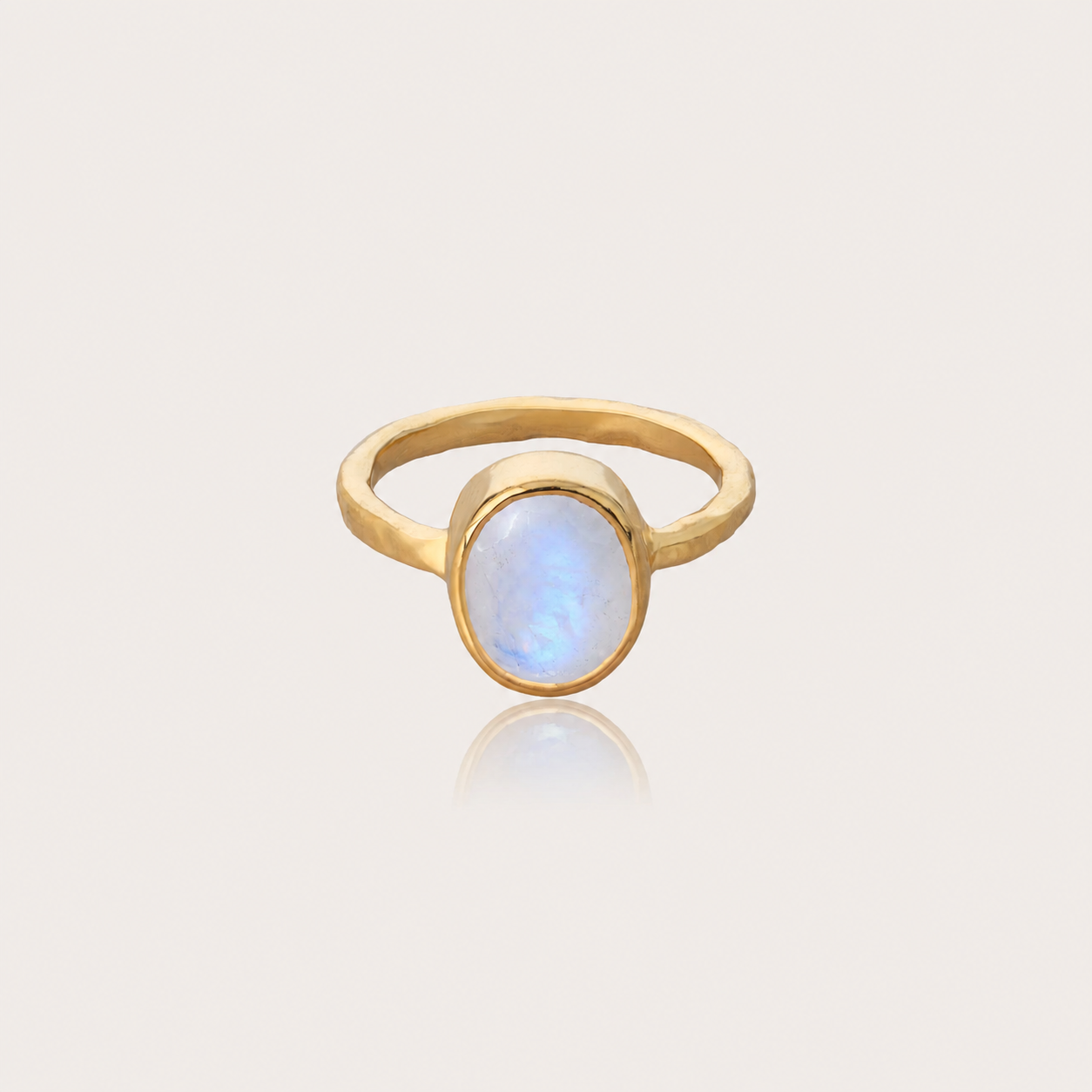 Desire Spell Ring with Rainbow Moonstone