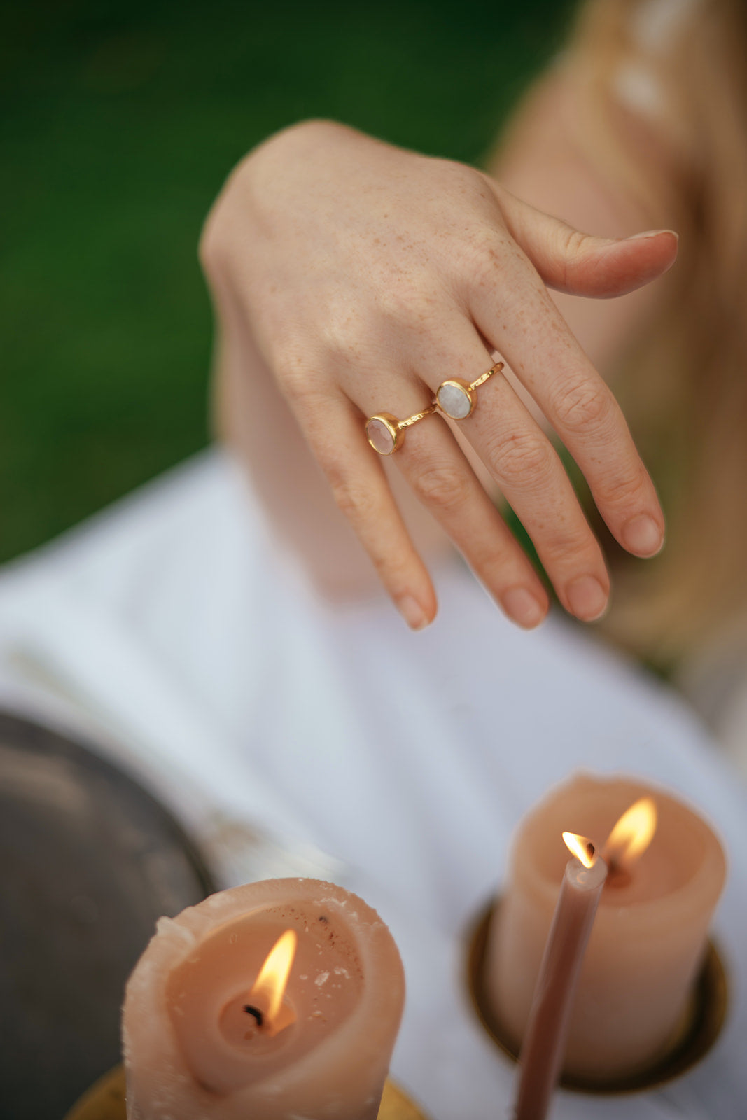 Desire Spell Ring with Rose Quartz