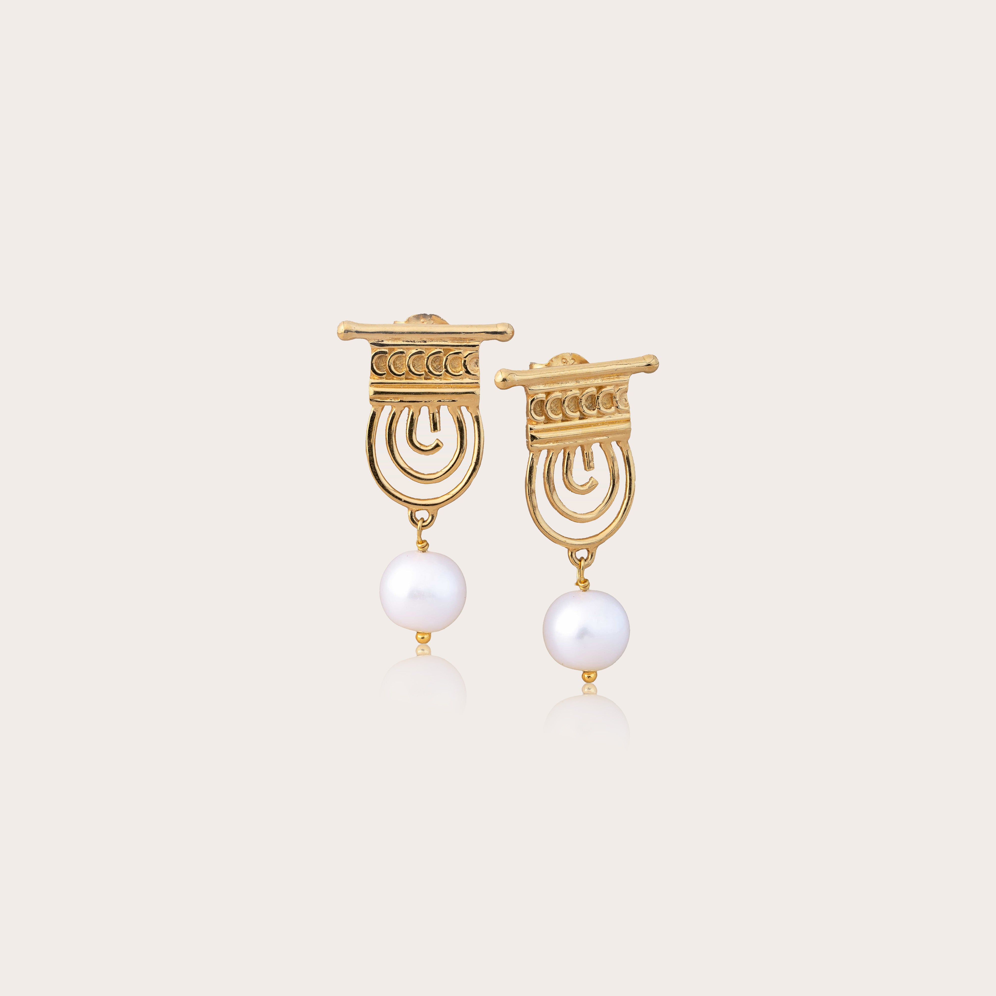 Ocean Priestess Earrings with Pearl
